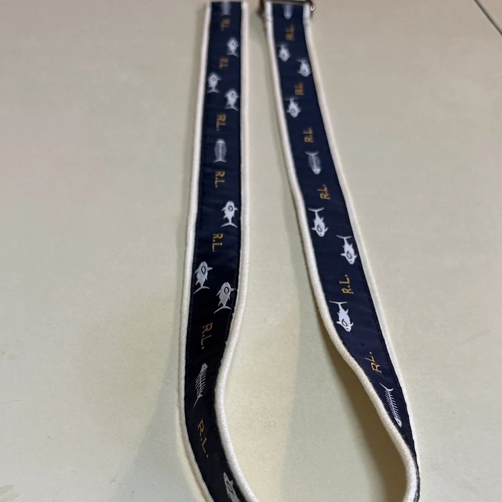 Polo by Ralph Lauren Boy’s Navy Belt with Fish 36”